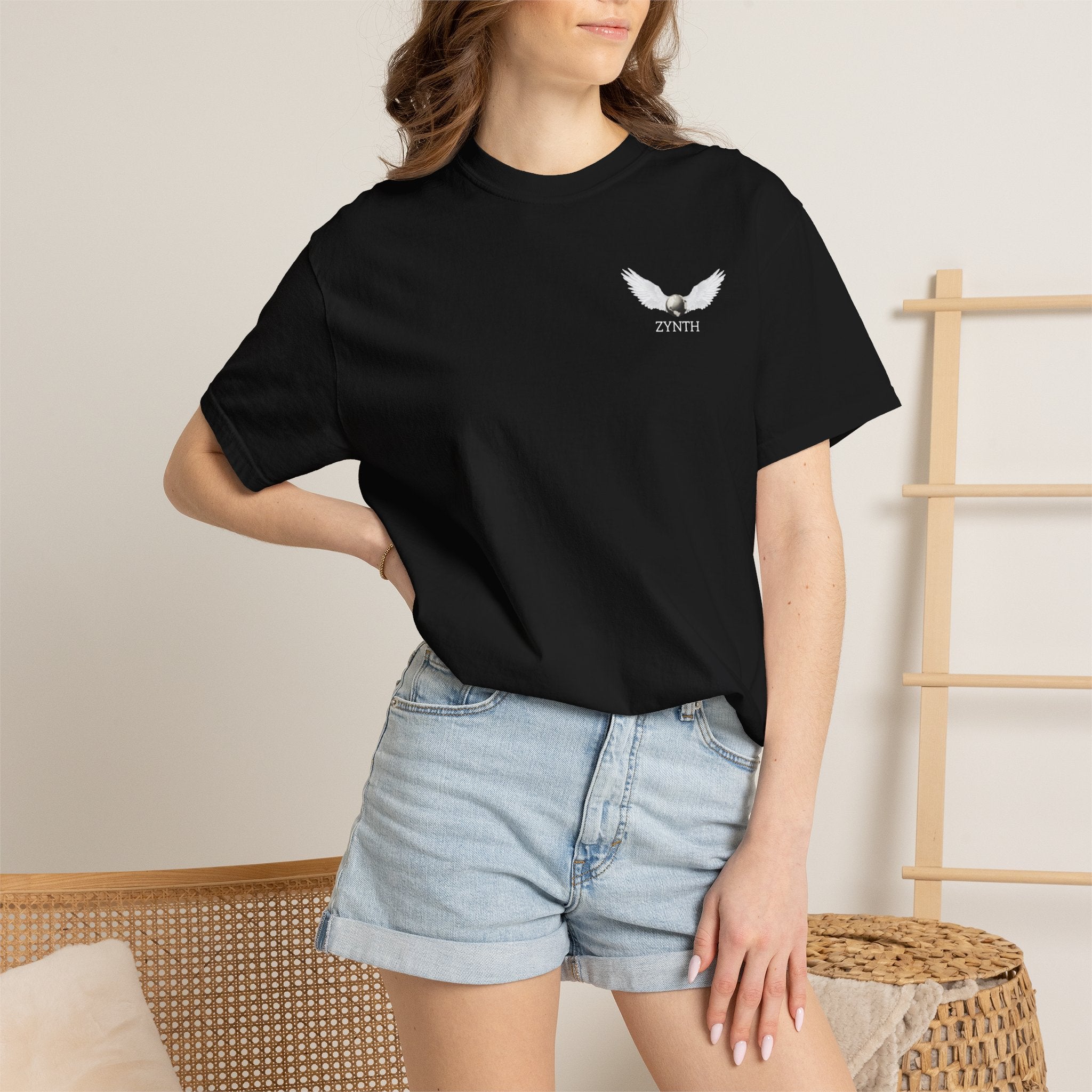 ZYNTH Wings Chest Logo T‑Shirt