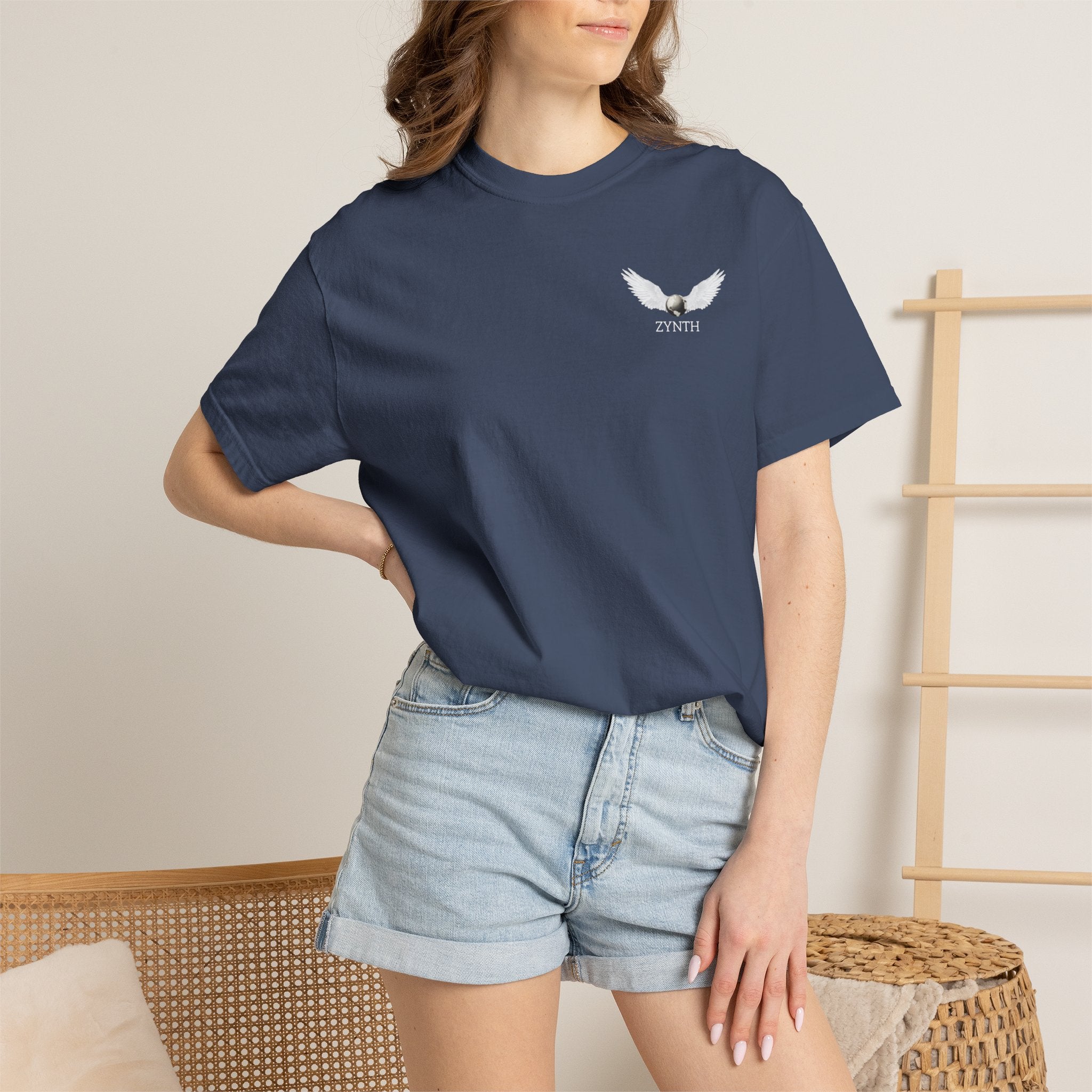 ZYNTH Wings Chest Logo T‑Shirt